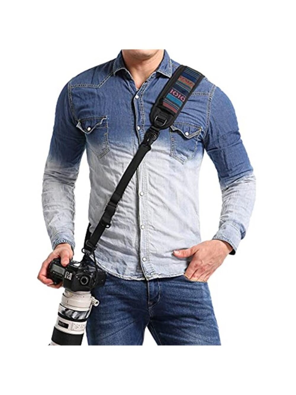 Camera Neck Strap with Quick Release and Safety Tether